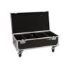 ROADINGER Flightcase 4x Audience Blinder 2x100W with wheels