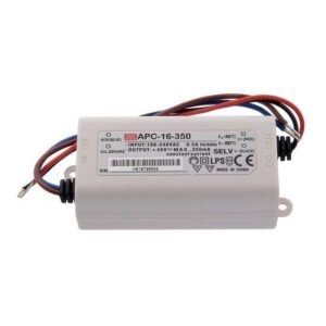 Led Driver CC Trasformatore 350mA 12V-48V DC 16W IP42 Mean Well APC-16-350