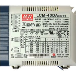 Led Driver CC Dimmerabile 0-10V 10V PWM Corrente Costante Selezionabile 350/500/600/700/900/1050mA Mean Well LCM-40