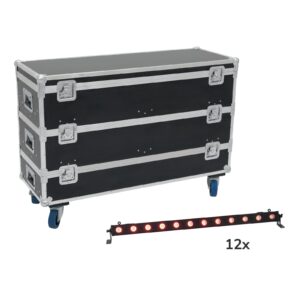 EUROLITE LED BAR-12 QCL RGB+UV Bar + Case with wheels