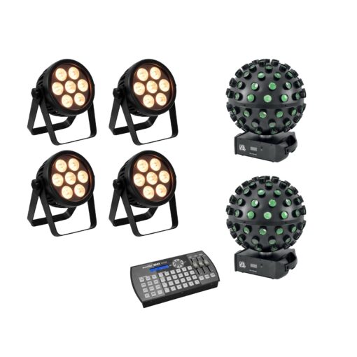 EUROLITE Set 4x LED 7C-7 Silent Slim Spot + 2x LED B-40 HCL + Easy Show