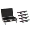 EUROLITE Set 4x LED PIX-12 HCL Bar + Case with wheels