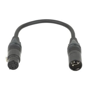 Neutrik 3-pin male to 5-pin female DMX adapter Adattatore per cavo