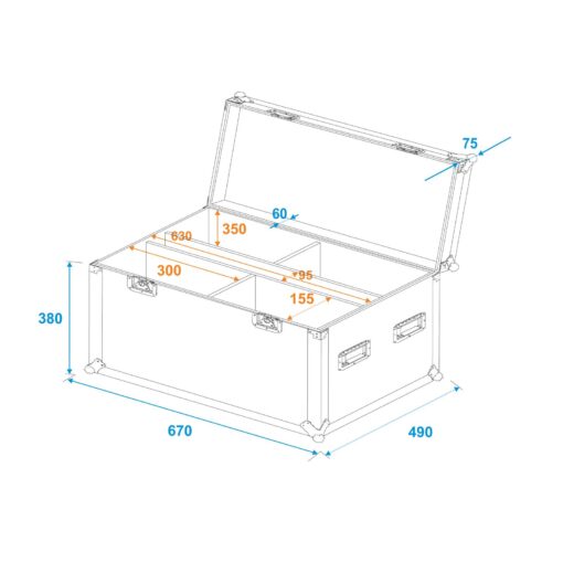 ROADINGER Flightcase 4x LED IP PAR 12x8W QCL/12x9 SQL Spot