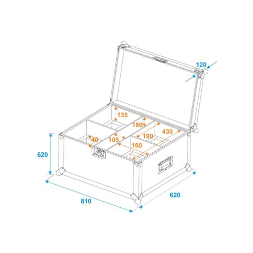 ROADINGER Flightcase 4x THA-20PC