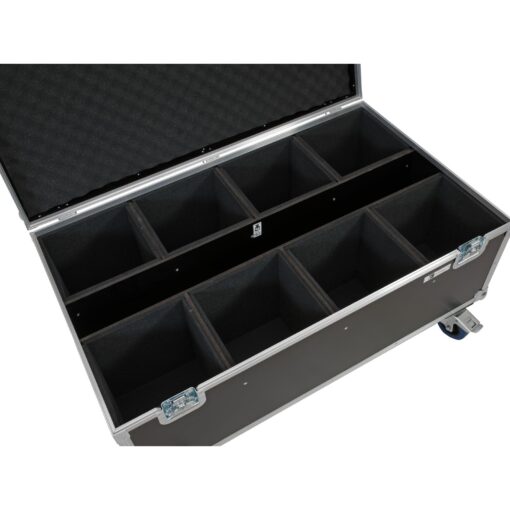 ROADINGER Flightcase 8x LED IP PAR 7x8W QCL/7x9W SCL with wheels