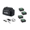 EUROLITE Set 4x AKKU IP Flat Light 3 bk + Charger + Soft-Bag