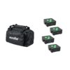 EUROLITE Set 4x AKKU IP Flat Light 3 bk + Soft-Bag