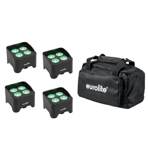 EUROLITE Set 4x AKKU Mini UP-4 QCL Spot + Softbag