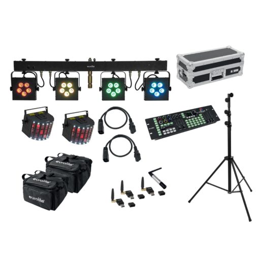 EUROLITE Set LED KLS-902 + Laser Derby Mobile Bundle