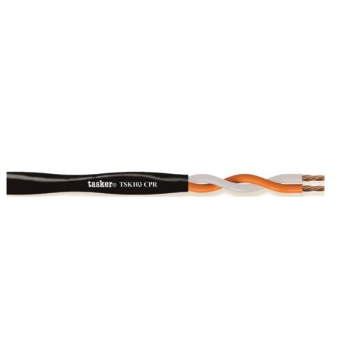 TASKER TSK103CPR Cavi cassa Twistati - certificati CPR classe E 2x14 AWG Nero 100mt