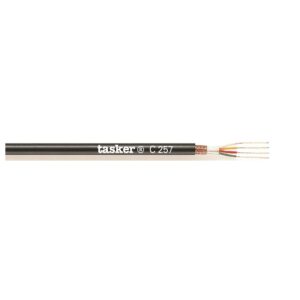 TASKER C257 Cavo Audio Quad Schermato 4x0,22 Nero 100 mt