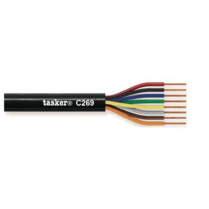 TASKER C269/NE Cavo per Casse Acustiche 8x2,50 Nero 50mt