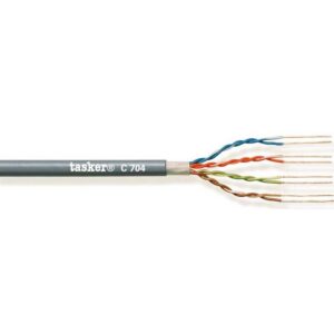 TASKER C704 Cavo Lan UTPat 5e UL/ETL Verified Grigio4X2X0,22