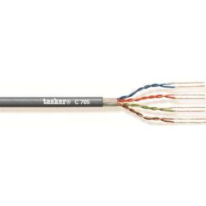 TASKER C705 Lan UTP Cat 5e UL/ETL Verified Grigio 4x2X0,14