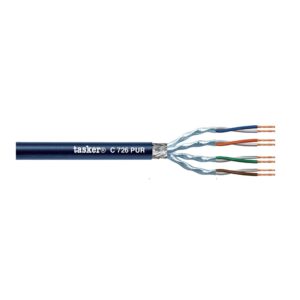 TASKER C726PUR S-FTP Cat 7 Flex 4x2x0,13 Blunotte 100 mt