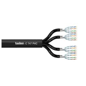 TASKER C747PVC Multi Cat.7 per Lan e Audio digitale vedi catalogo Nero 100 mt