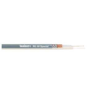 TASKER RG59SPECIAL Cavo Coax Doppia Schermatura 1x0,32 (75) Grigio 100 mt