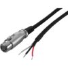 MONACOR MCA-100J/XP CAVO ADATTATORE XLR FEMMINA - CONDUTTORI APERTI LUNGHEZZA 1M