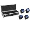 EUROLITE Set 4x AKKU Mini IP UP-4 QCL Spot + Case