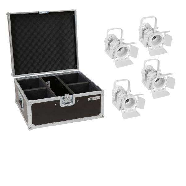 EUROLITE Set 4x LED THA-20PC TRC Theater-Spot wh + Case