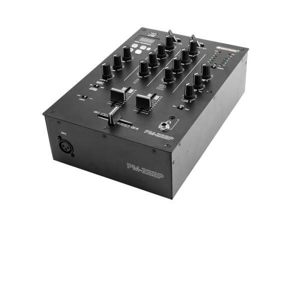 OMNITRONIC PM-222P 2-Channel DJ Mixer with Player