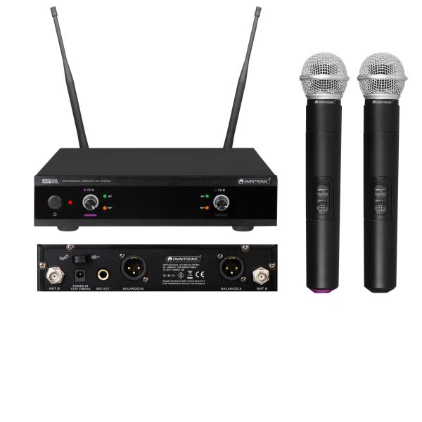 OMNITRONIC UHF-E2 Wireless Mic System 531.9/534.1MHz