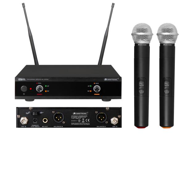 OMNITRONIC UHF-E2 Wireless Mic System 823.6/826.1MHz