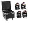 EUROLITE Set 4x LED TMH-H90 + Case with wheels