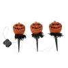 EUROPALMS Halloween Pumpkins with Stake, Set of 3, 39cm