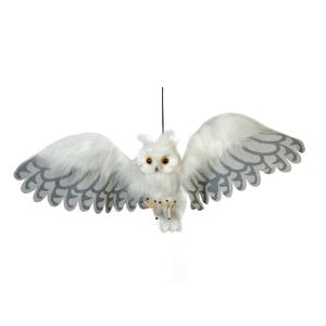 EUROPALMS Halloween Snow Owl, animated, 80cm