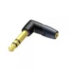 Adattatore 3.5MM JACK femmina - 6.3MM JACK maschio stereo 90° - CLASSIC