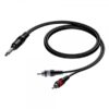 Cavo segnale JACK maschio mono - 2 x RCA maschio - BASIC