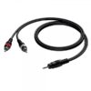 Cavo segnale MINI JACK maschio stereo - 2 x RCA maschio - BASIC