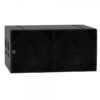 Diffusore sub woofer 2x18, 35Hz – 150Hz ±3dB, -10dB @ 30Hz. 143dB peak.