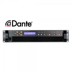 Amplificatore 4 canali 5000w/2 ohm, 3000w/4 ohm, 1500w/8 ohm, DSP integrata, ingressi AES3 e DANTE