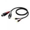 Cavo segnale 2 x XLR femmina - 2 x RCA maschio - CLASSIC