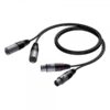 Cavo segnale 2 x XLR femmina - 2 x XLR maschio - BASIC