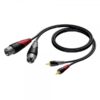 Cavo segnale 2 x XLR maschio - 2 x RCA maschio - CLASSIC