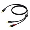 Cavo segnale MINI JACK maschio stereo - 2 x RCA maschio - CLASSIC