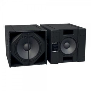 Diffusore sub woofer dispersione cardioide, 1x18 + 1x14 doppio canale.