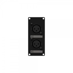 Pannello con 2 XLR femmina Neutrik - terminal block 3 poli per frame CASY, 1 spazio