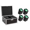 EUROLITE Set 4x AKKU UP-4 Entry QCL Spot QuickDMX + Case