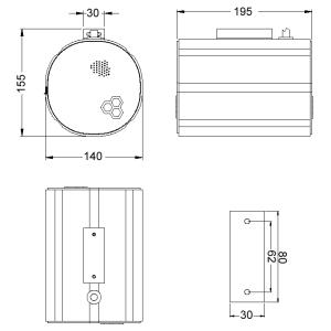 Honeywell L-VBM20A/EN Proiettore sonoro bidirezionale per linea 100V - 20/10/5/2,5W