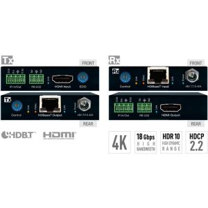 Key Digital KD-X444S HDBaseT HDMI POH Extender - HDR - HDCP2.2 - 4K/18G