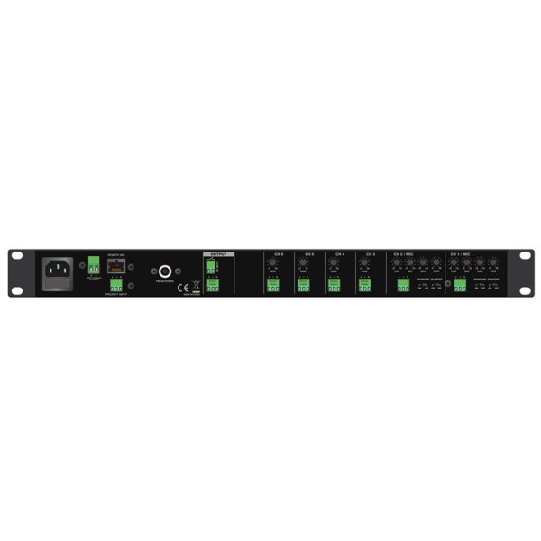 QLab EF-61M Pre-Mixer mono 6 canali con Mediaplayer e telecomando