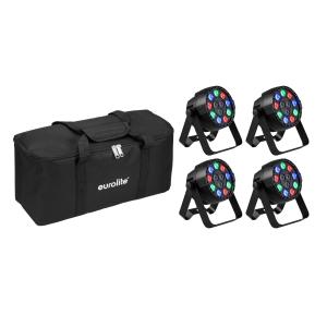 EUROLITE Set 4x AKKU Mini PARty RGBW Spot MK2 + Soft Bag