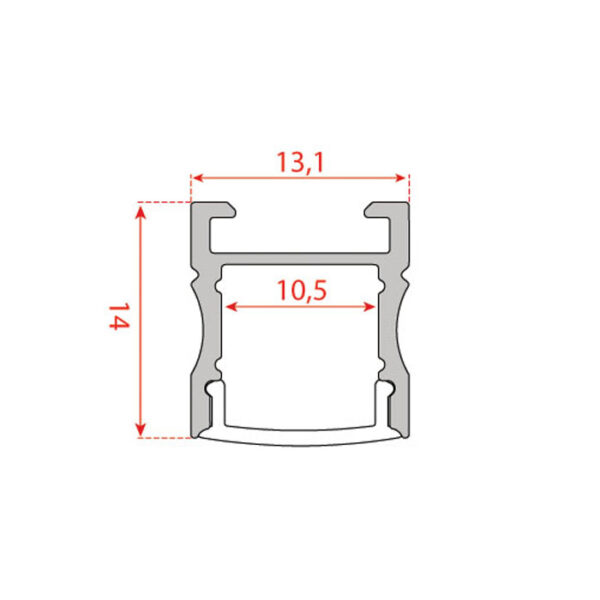 Profile Pro 35 Surface/Recessed Lunghezza: 2 m - nero