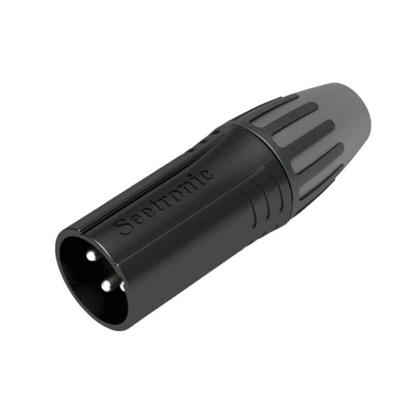 XLR 3P Connector - male Contatti di colore argento - alloggiamento di colore nero