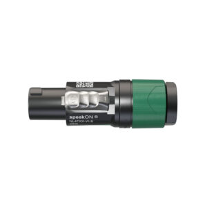 speakON 4P Cable Connector - S Alloggiamento nero/verde - Cavi di diametro piccolo